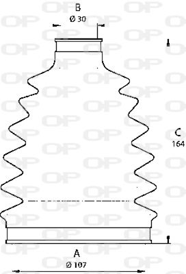 OPEN PARTS Комплект пылника, приводной вал SJK7201.00